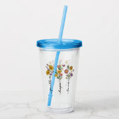 Glaube, Hoffnung, Liebe - Vibrierendes florales In Acryltrinkbecher (Rückseite)