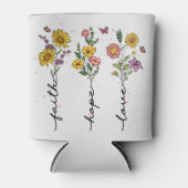 Glaube, Hoffnung, Liebe - Vibrierendes florales In Dosenkühler (Vorderseite)