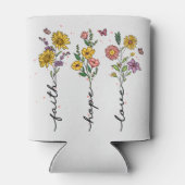 Glaube, Hoffnung, Liebe - Vibrierendes florales In Dosenkühler (Rückseite)