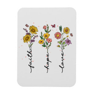 Glaube, Hoffnung, Liebe - Vibrierendes florales In Magnet