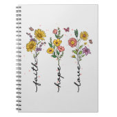 Glaube, Hoffnung, Liebe - Vibrierendes florales In Notizblock (Vorderseite)