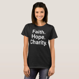 Glaube Hoffnung Nächstenliebe Christliche Minimali T-Shirt