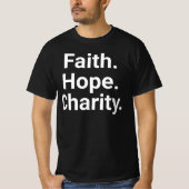 Glaube Hoffnung Nächstenliebe – Christlicher Minim T-Shirt (Vorderseite)