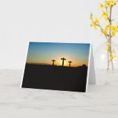 Glaube, Hoffnung u. Kreuz Liebe-Jesuss Christus Karte (Gelbe Blume)