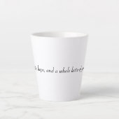 Glaube, Hoffnung und jede Menge Gnade Milchtasse (Vorderseite)