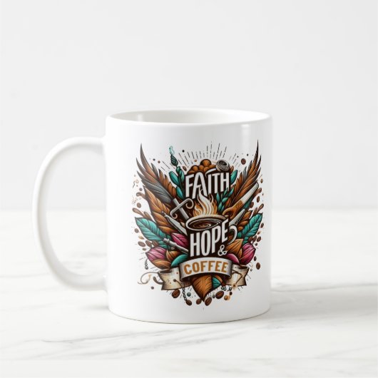 Glaube, Hoffnung und Kaffee Kaffeetasse (Links)