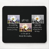 Glaube, Hoffnung und Liebe Blumenmousepad Mousepad (Vorne)