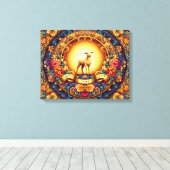 Glaube, Hoffnung und Liebe" Canvas Print Leinwanddruck (Insitu (Holzboden))