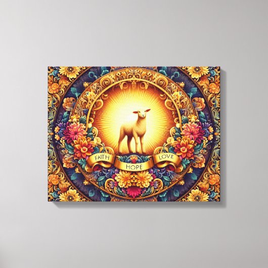 Glaube, Hoffnung und Liebe" Canvas Print Leinwanddruck (Vorderseite)