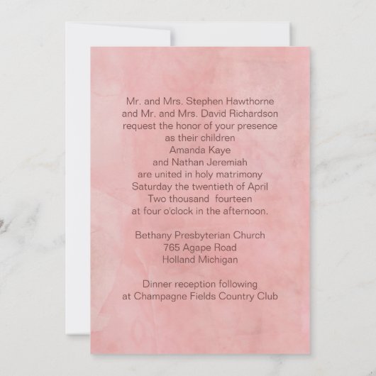 Glaube Hoffnung und Liebe Christlich 5 x 7 Hochzei Einladung (Rückseite)