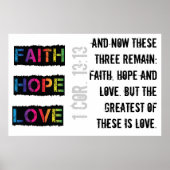 Glaube, Hoffnung und Liebe (grunge) Poster (Vorne)