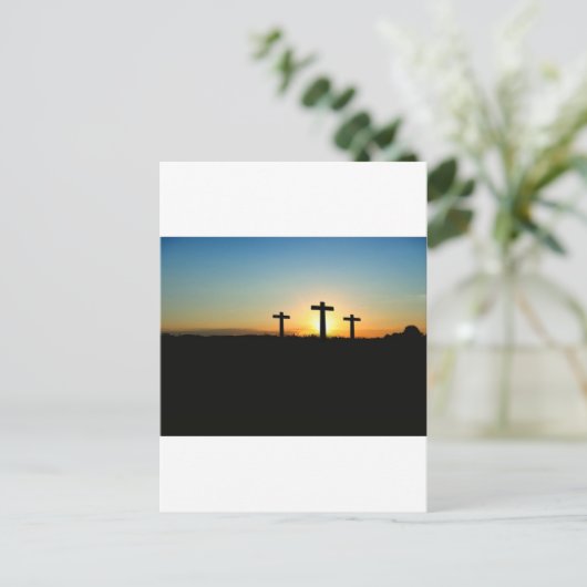 Glaube, Hoffnung und Liebe Jesus Christus Kreuz Postkarte (Stehend Vorderseite)