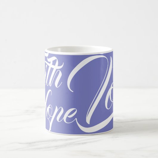 Glaube Hoffnung und Liebe Kaffeetasse (Mittel)