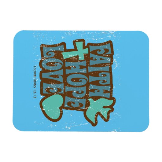 Glaube Hoffnung und Liebe Magnet (Horizontal)