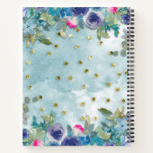 Glaube, Hoffnung und Liebe mit Aquarellfarben-Blum Notizblock (Rückseite)