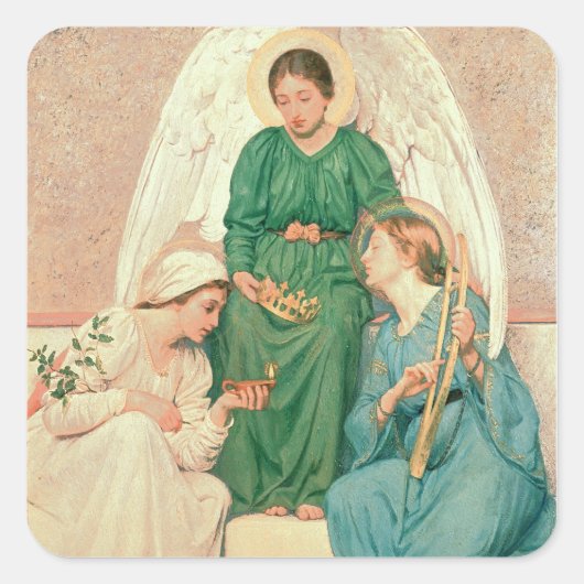 Glaube, Hoffnung und Liebe Quadratischer Aufkleber (Vorderseite)