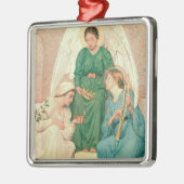 Glaube, Hoffnung und Liebe Silbernes Ornament (Links)