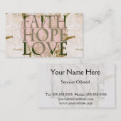 Glaube, Hoffnung und Liebe Visitenkarte (Vorne/Hinten)