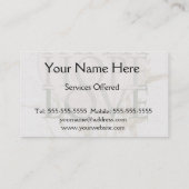 Glaube, Hoffnung und Liebe Visitenkarte (Rückseite)