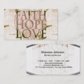Glaube, Hoffnung und Liebe Visitenkarte (Vorne/Hinten)