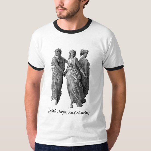 Glaube, Hoffnung und Wohltätigkeit T-Shirt (Vorderseite)