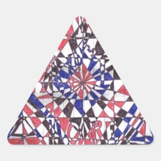 Glaube, Hoffnung, Wohltätigkeit, Liebe Dreieckiger Aufkleber (Vorderseite)