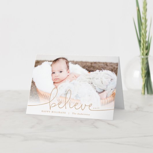 Glaube Holiday Foto Feiertagskarte (Vorderseite)