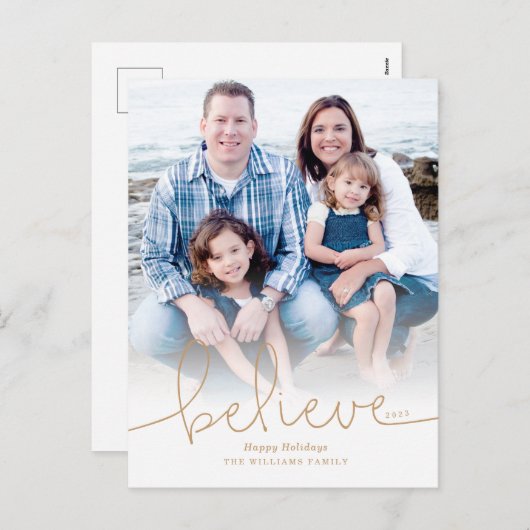 Glaube Holiday Foto Feiertagspostkarte (Vorne/Hinten)