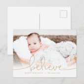 Glaube Holiday Foto Feiertagspostkarte (Vorne/Hinten)