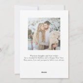 Glaube Holiday handgeschriebenen Schriftart White Feiertagskarte (Rückseite)