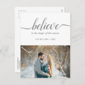 Glaube Holiday handgeschriebenen Schriftart White Feiertagspostkarte (Vorne/Hinten)