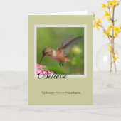 Glaube Hummingbird Karte (Gelbe Blume)