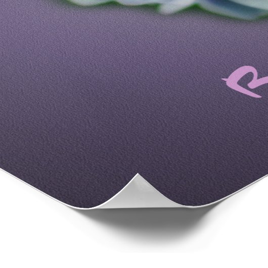 Glaube Hydrangea Inspirational Poster (Ecke)