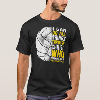 Glaube ich kann alles durch das Handgelenk christl T-Shirt