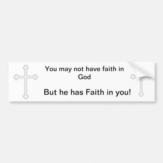 Glaube im Gott Autoaufkleber (Vorne)