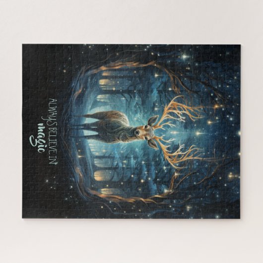 Glaube immer an das Magische Hirschpuzzle Puzzle (Horizontal)