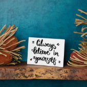 Glaube immer an dich selbst fotoplatte (Seite)