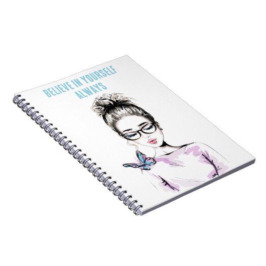 Glaube immer an dich selbst notizblock (Rechte Seite)