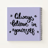 Glaube immer an dich selbst notizblock (Rückseite)
