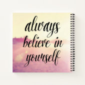 Glaube immer an dich selbst notizbuch (Rückseite)