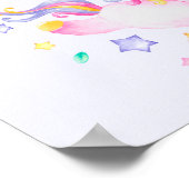 Glaube immer an Magie! Niedlich Kids Unicorn Poste Poster (Ecke)