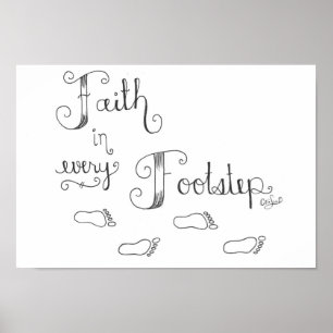 Glaube in jedem Schritt Poster