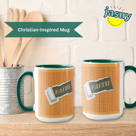 Glaube Inspiration Christliche Schrift zweifarbig Tasse