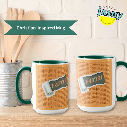 Glaube Inspiration Christliche Schrift zweifarbig Tasse