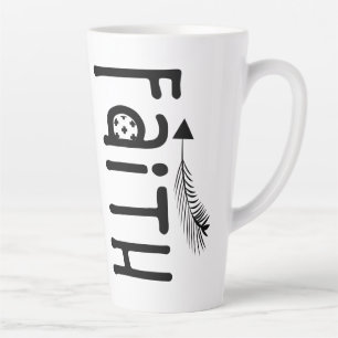 Glaube Inspiration Schwarz und Weiß Milchtasse