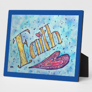 Glaube Inspiration Word Malgedicht Plaque Fotoplatte