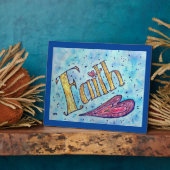 Glaube Inspiration Word Malgedicht Plaque Fotoplatte (Seite)