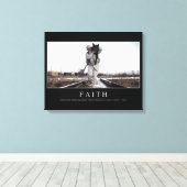 Glaube: Inspiration Zitat Leinwanddruck (Insitu (Holzboden))