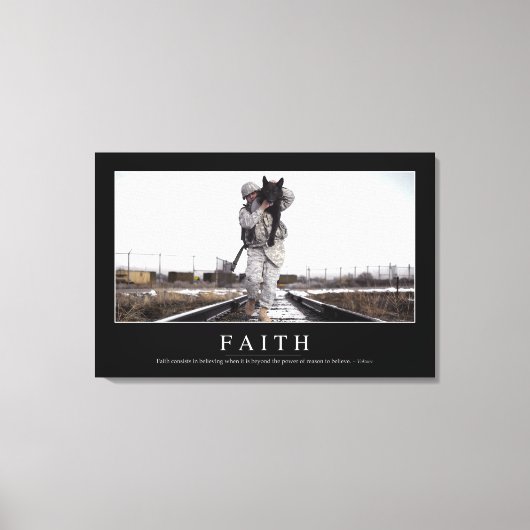 Glaube: Inspiration Zitat Leinwanddruck (Vorderseite)