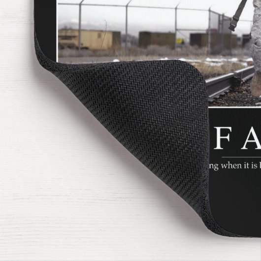 Glaube: Inspiration Zitat Mousepad (Ecke)